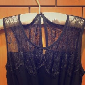 Bar111 black jumpsuit, lace collar